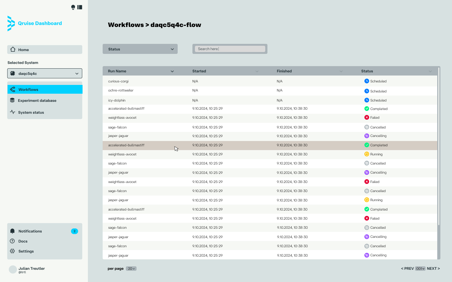 2 – Qruise OS – WorkflowRuns – -light-MaikeWeckenbrock