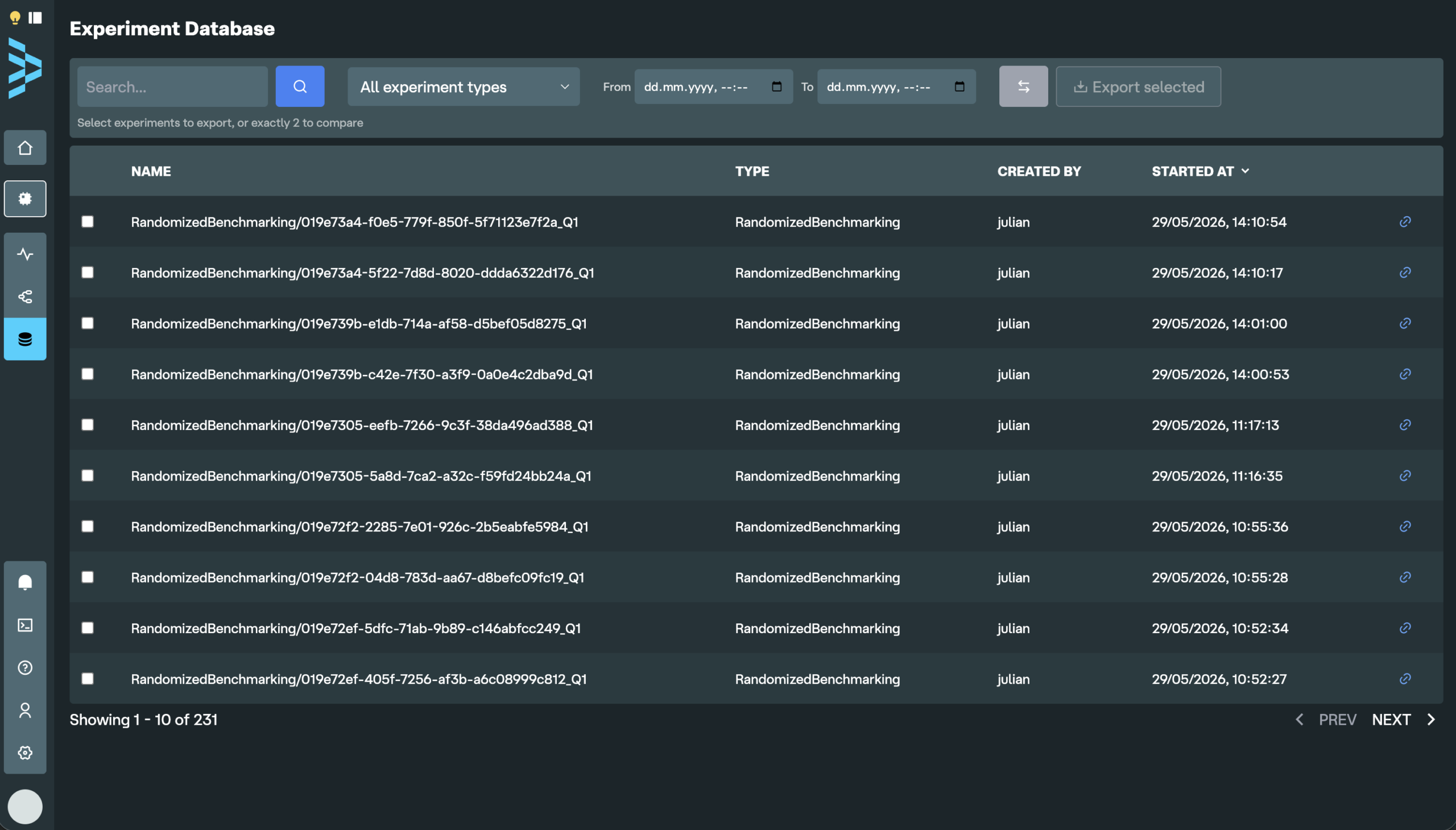 5-Qruise OS – dashboard-experiment-database-dark-MaikeWeckenbrock